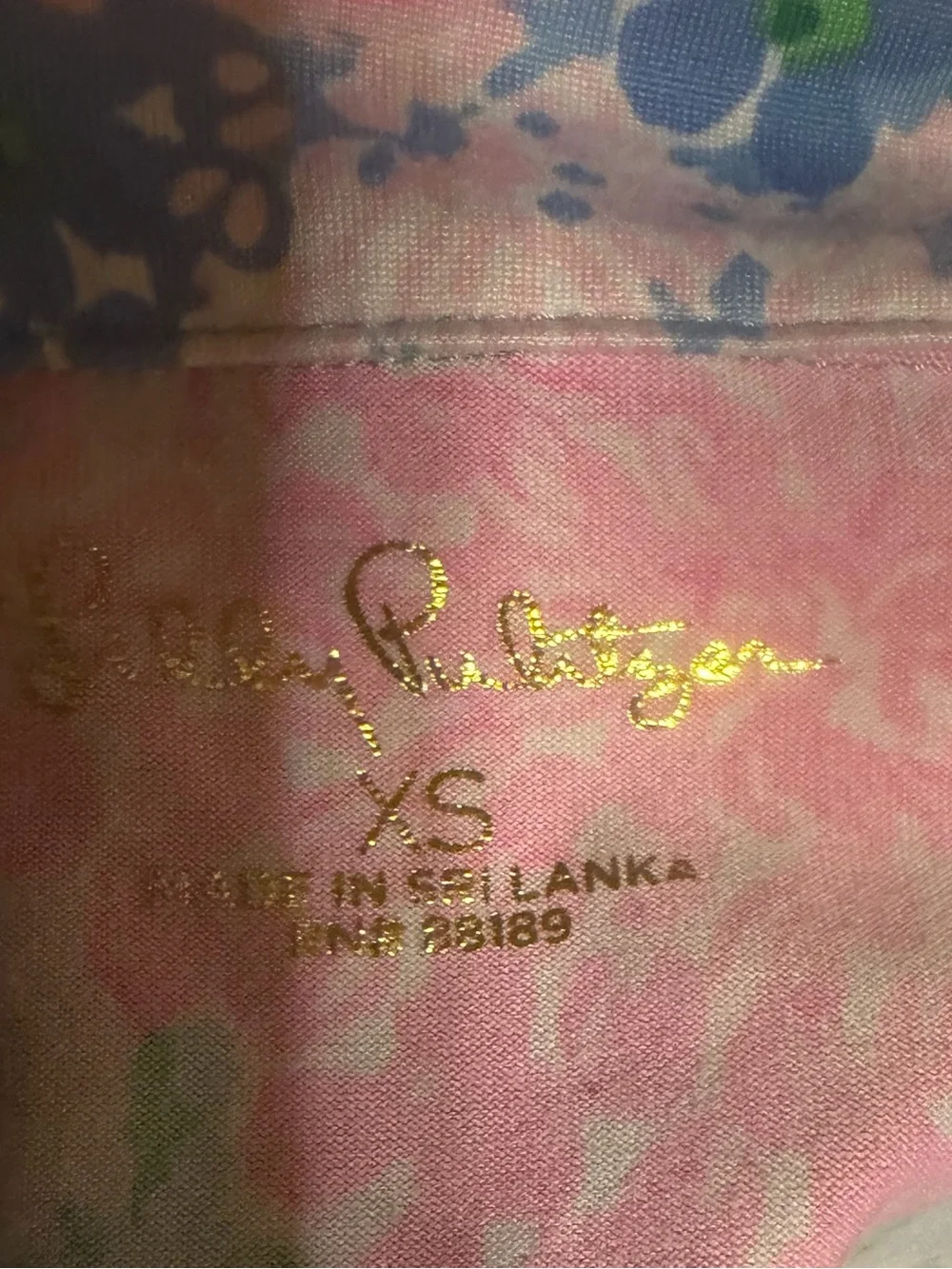 This Lilly Pulitzer pajama knit button-up top a vibrant 